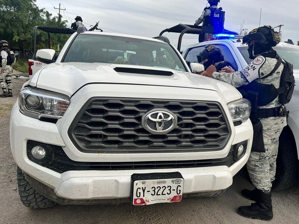 Guardia Nacional de México asegura armamento, drogas y vehículos en Guerrero