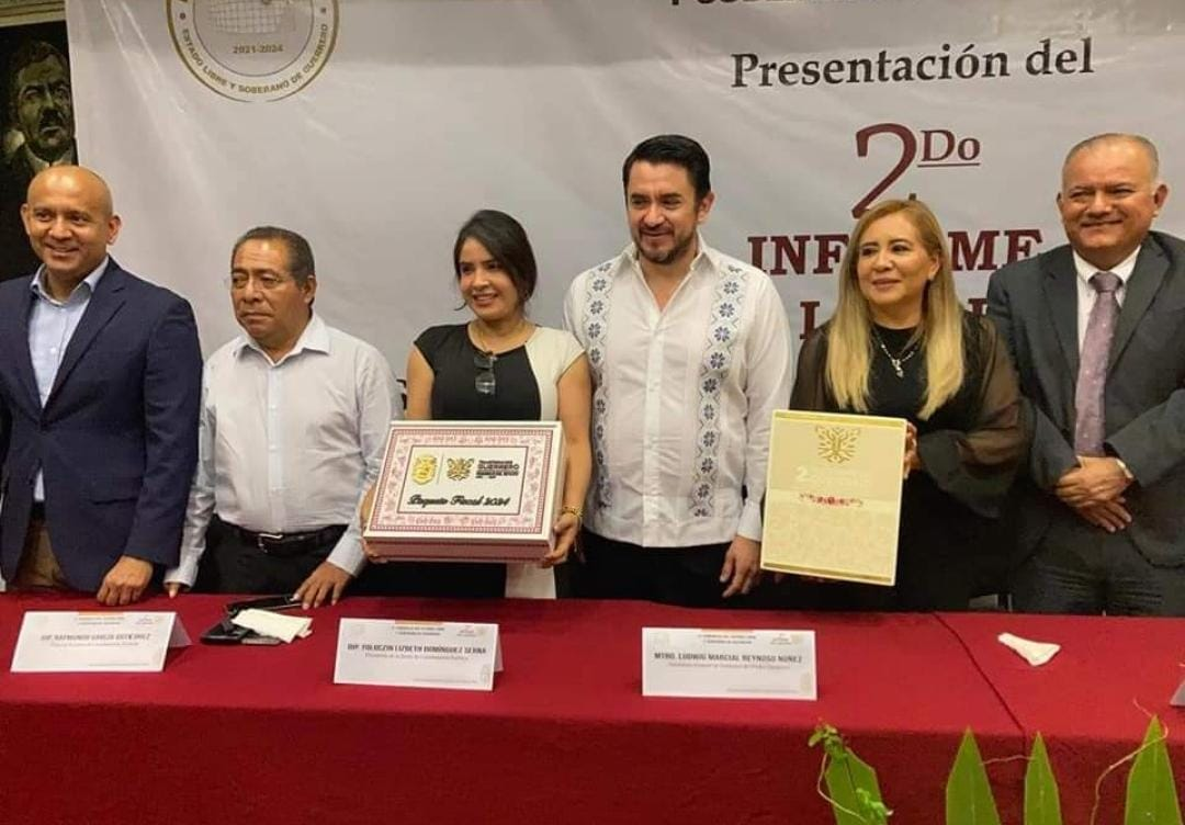 Presidenta del Congreso del Estado recibe segundo informe y paquete fiscal 2024 de Guerrero