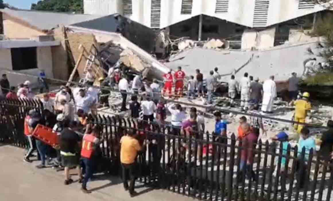 Tragedia en Ciudad Madero: Techo de iglesia de Santa Cruz se desploma, dejando víctimas mortales y heridos
