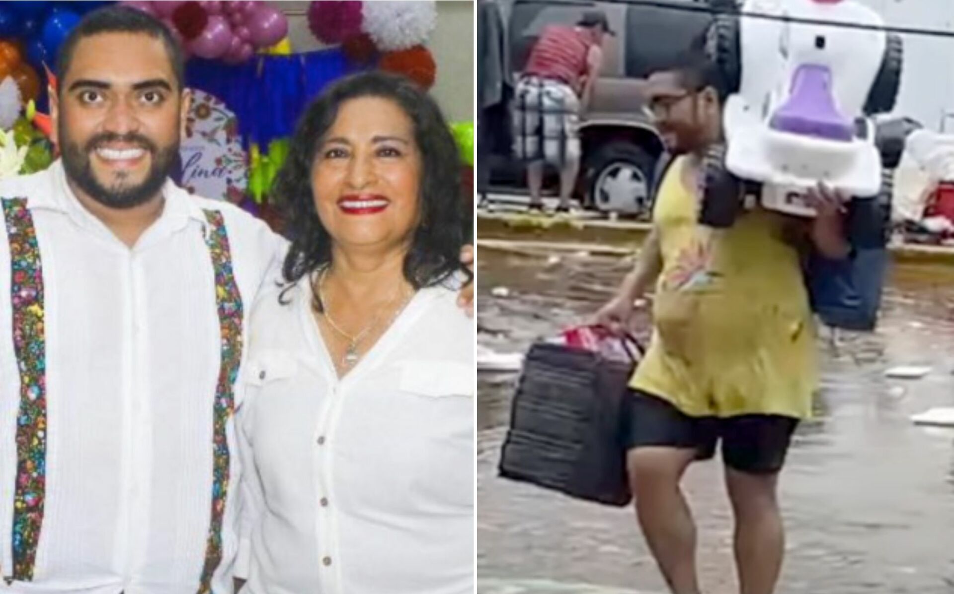 Exhiben a secretario privado de la presidenta de Acapulco realizando actos de saqueo tras paso del huracán