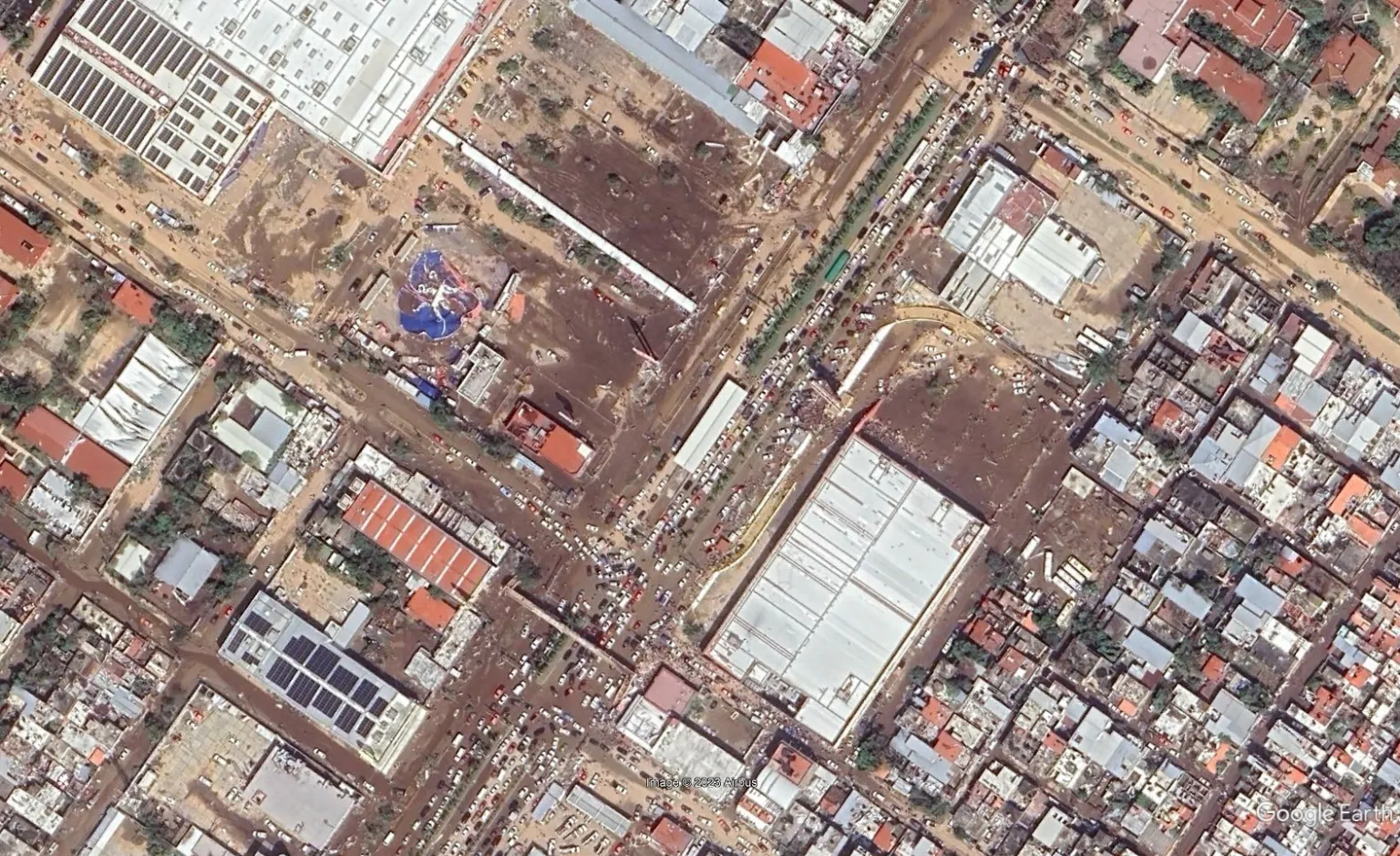 Las imágenes de Google Earth del paso de Otis por Acapulco, la devastación a vista de satélite