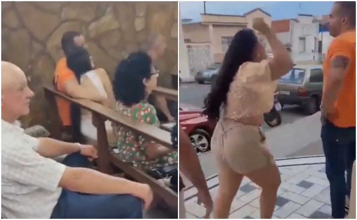 ¡Le dio una santa golpiza! Encuentra a su marido con su amante en plena misa y se vuelve viral