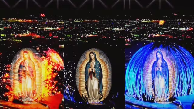 Falso video de virgen de Guadalupe proyectada en Las Vegas circula en redes sociales