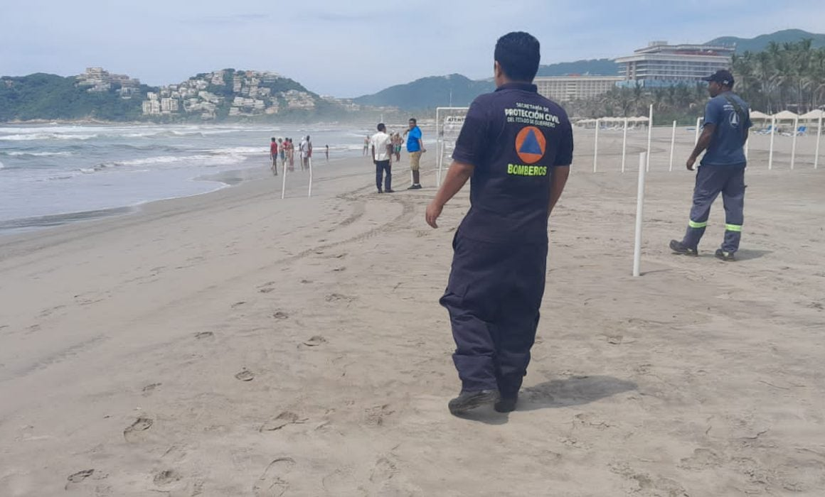 Cierran temporalmente Playa Quieta en Zihuatanejo, tras incidente con fauna peligrosa