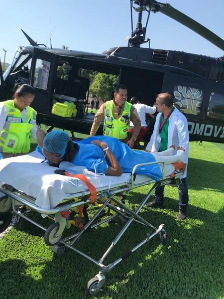 Traslado aéreo de paciente en estado grave desde Coyuca de Catalán a la capital Guerrerense