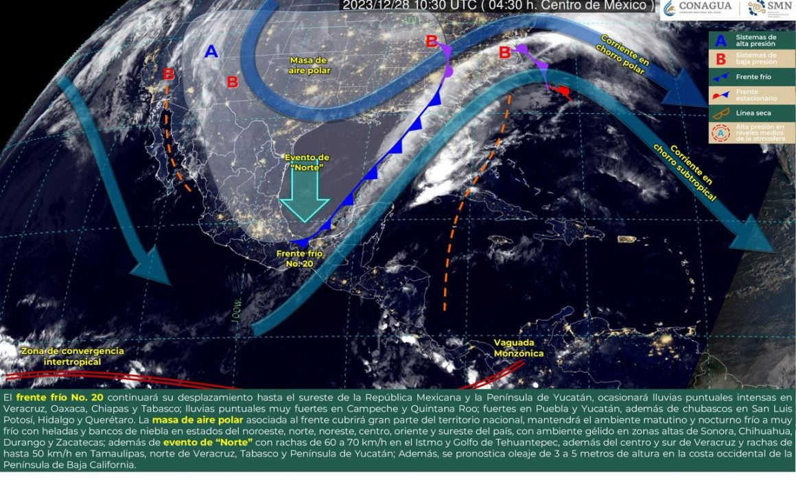Frente frío afecta temperaturas en Acapulco