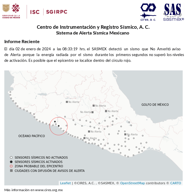 Se registra temblor en Ixtapa Zihuatanejo, Guerrero, sin activación de alerta sísmica