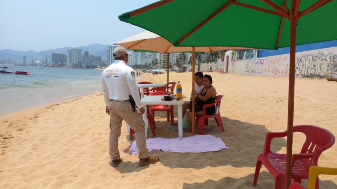 Gobierno Municipal informa sobre disminución gradual del mar de fondo en las playas de Acapulco