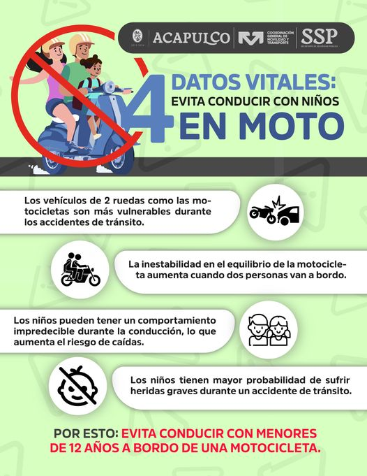 Recomendaciones del Gobierno Municipal para Motociclistas en Acapulco