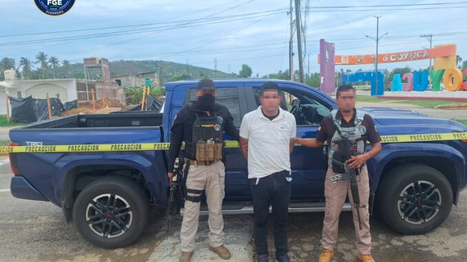 Informa Fiscalía de Guerrero detención de Abraham “N” por robo de vehículo en Acapulco