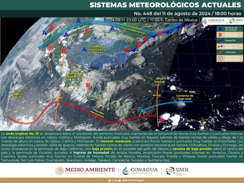 Pronostican lluvias fuertes y muy fuertes en Guerrero