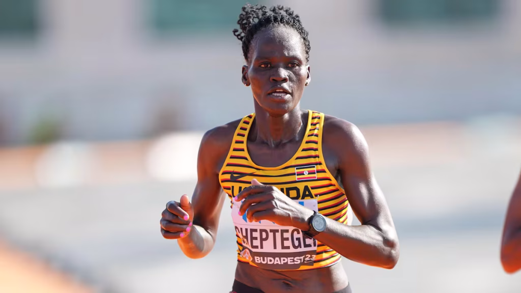 Rebecca Cheptegei, atleta olímpica de París 2024.