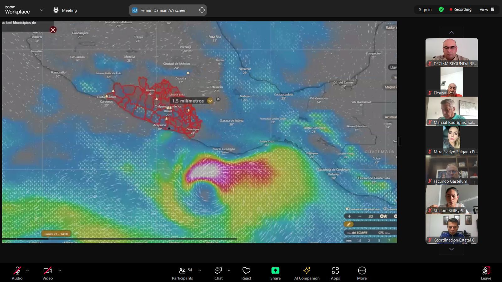 Evelyn Salgado activa protocolos preventivos por posible ciclón en las costas de Guerrero