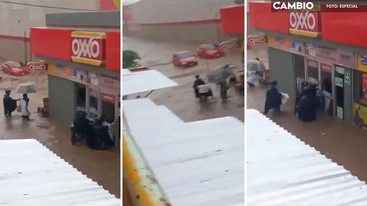 Personas intentan saquear tienda Oxxo en Acapulco, luego de las inundaciones por el huracán John; ¡rapiñaron cervezas!
