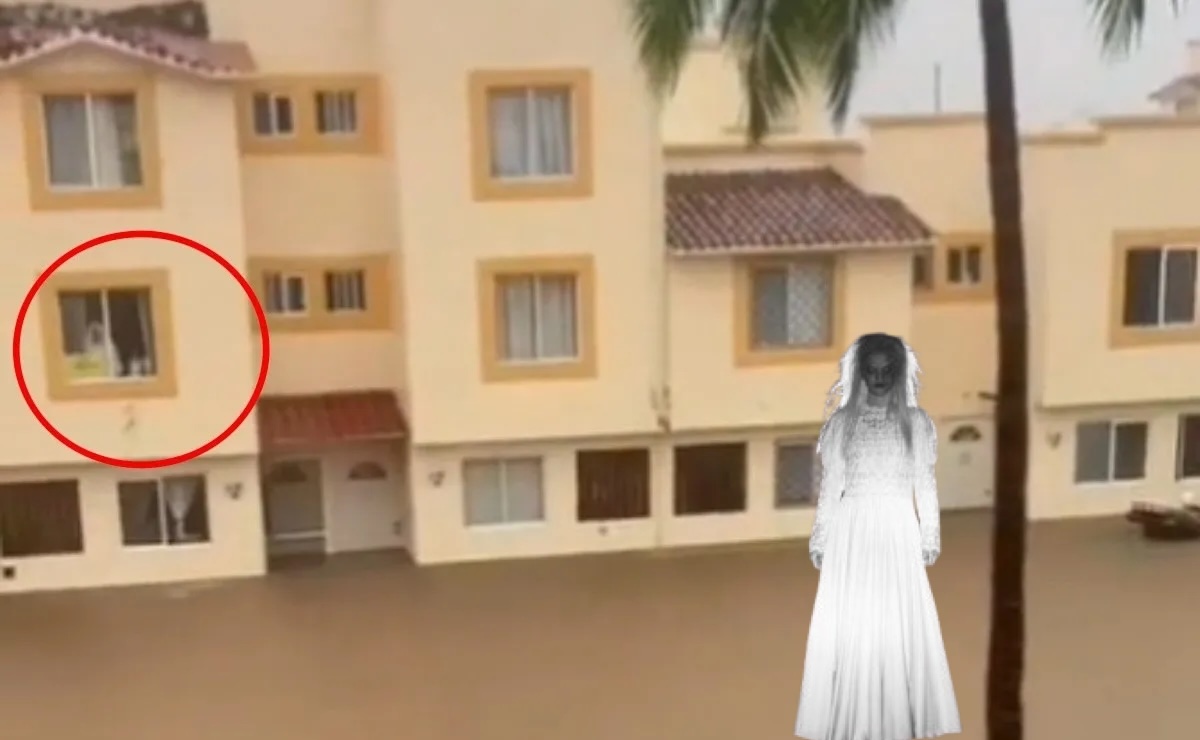Captan a novia fantasma en un video donde mostraban las inundaciones en Acapulco