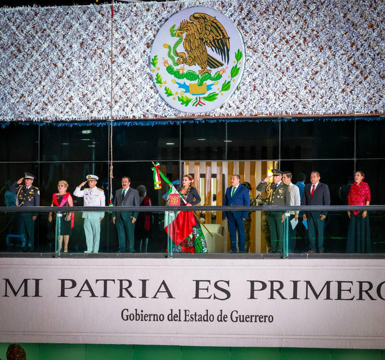 Gobernadora de Guerrero encabeza ceremonia del Grito de Independencia