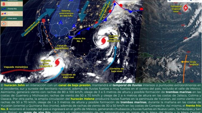 Huracán «John» Se Fortalece a Categoría 1 y Genera Riesgos e inundaciones
