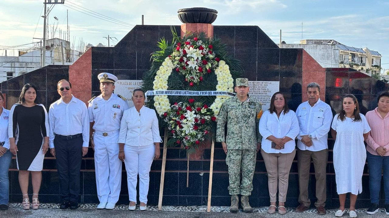 Conmemoran el 27 aniversario del paso del huracán Paulina en Acapulco