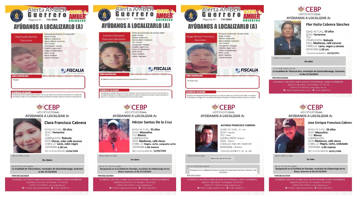 Desaparecen 10 miembros de una familia en la región Centro de Guerrero; se dirigían a Chilapa