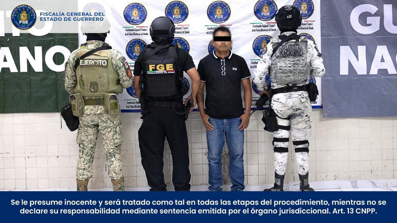 Fiscalía de Guerrero detiene a “El Negro” en Eduardo Neri por homicidio calificado