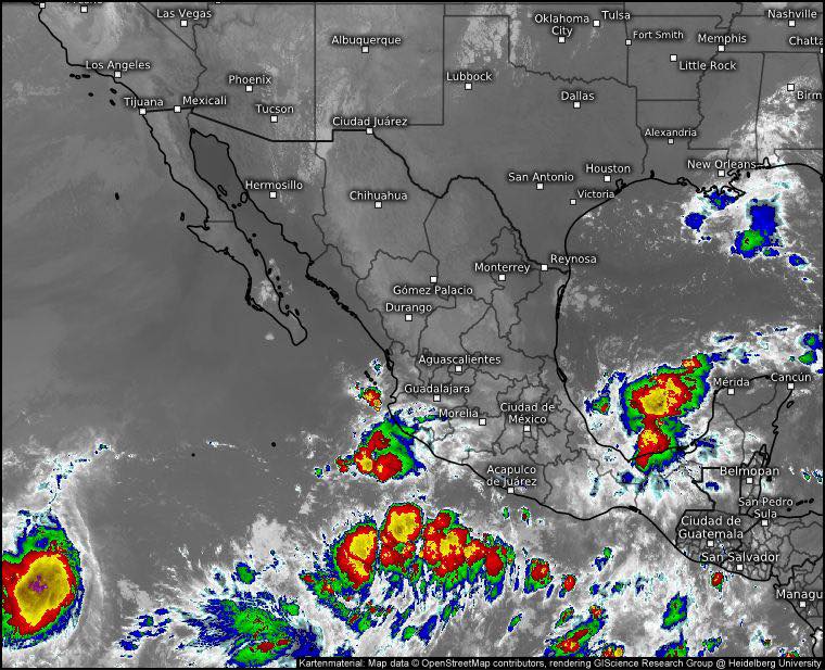 Protección Civil pronostica lluvias muy fuertes para Guerrero para la tarde y noche de este viernes