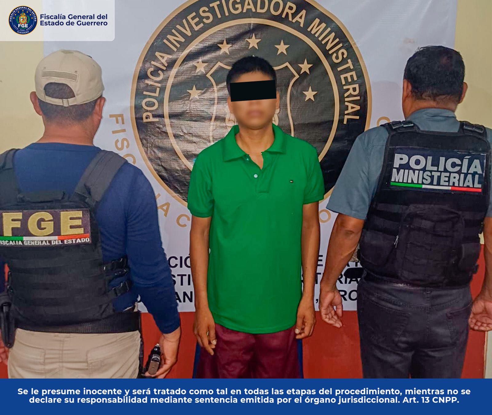 Fiscalía de Guerrero detiene en San Luis Acatlán, a “El Güero”, presunto responsable de homicidio calificado