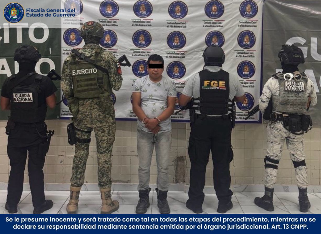 Fiscalía de Guerrero detiene a Andrés «N» en Chilpancingo por delitos en contra una menor de edad