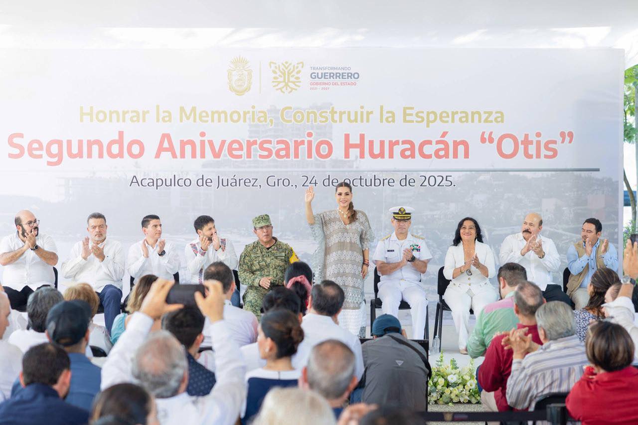 Evelyn Salgado encabeza ceremonia conmemorativa a dos años del huracán Otis