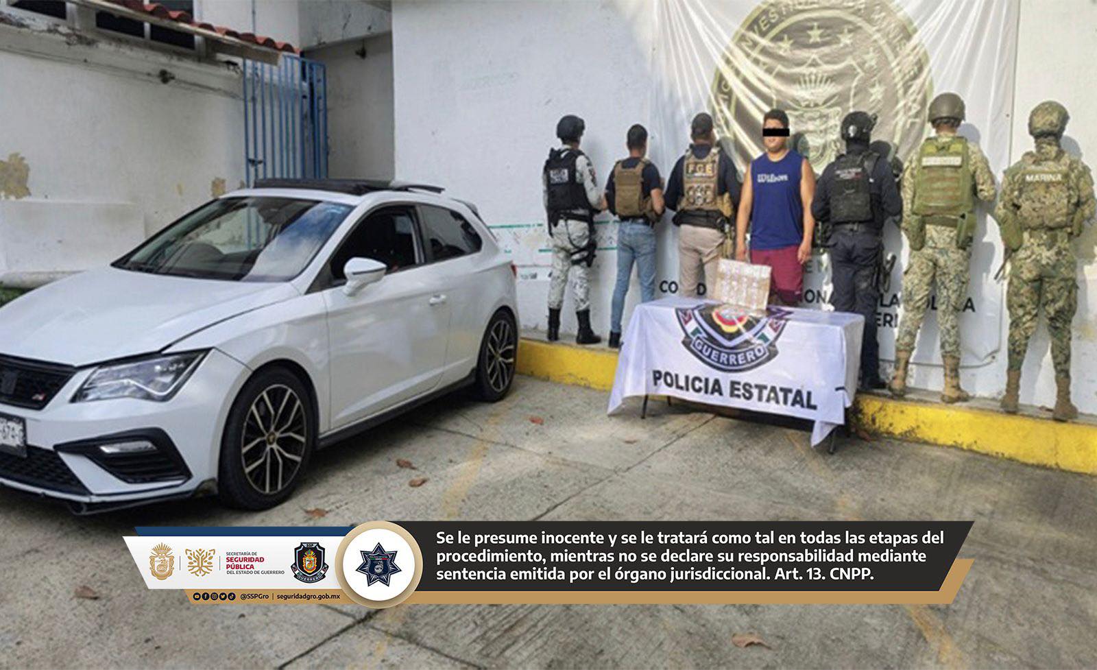 Detienen a un hombre con 25 dosis de presunta droga en la colonia Garita de Acapulco