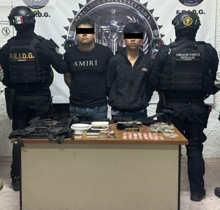 Detienen a dos presuntos integrantes de “Los Tlacos” durante operativo en Chilpancingo