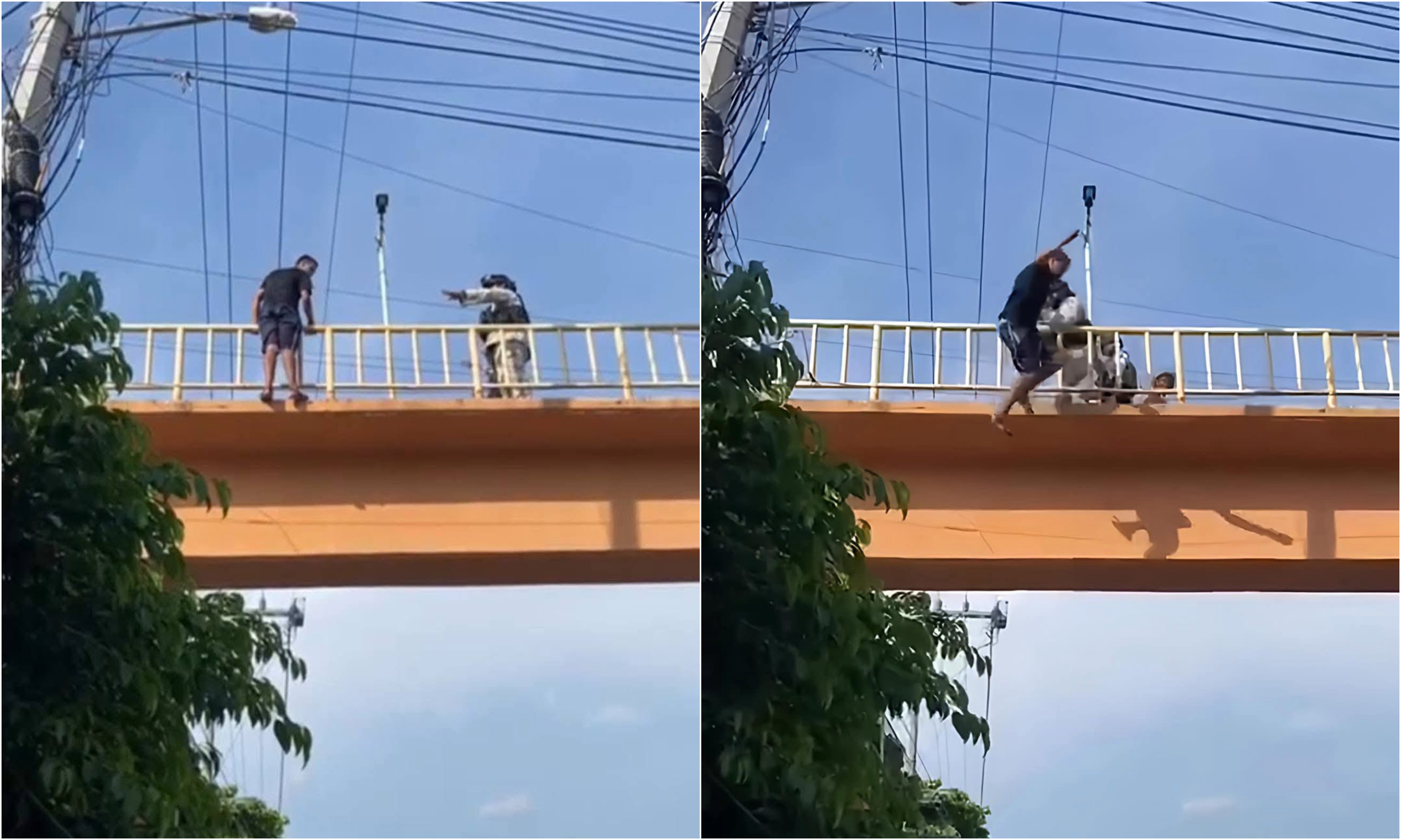Joven intenta quitarse la vida arrojándose de un puente peatonal en Acapulco