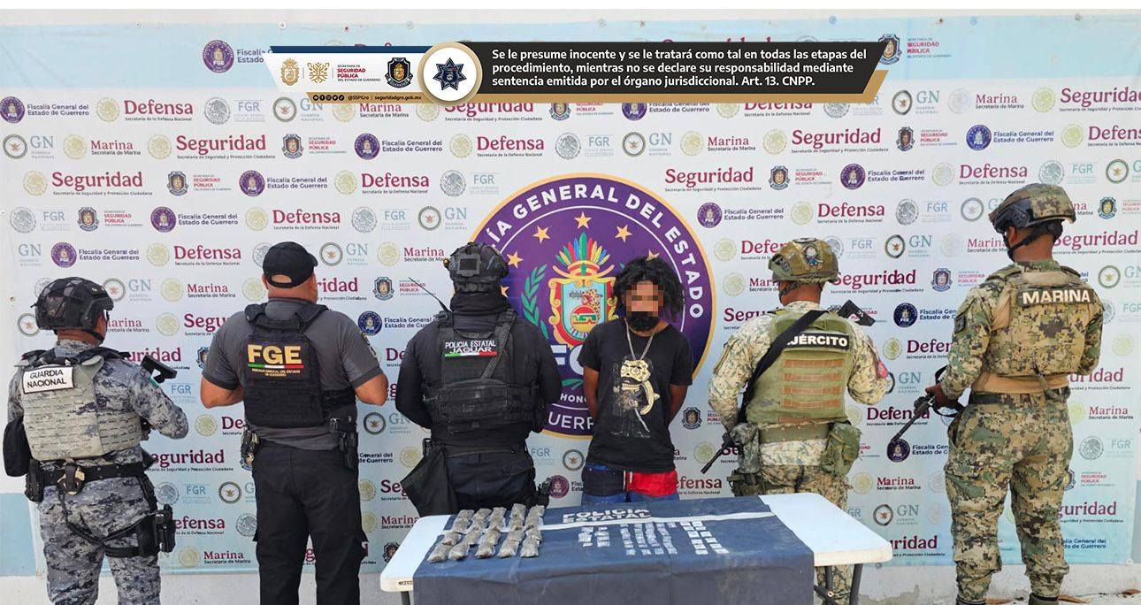 Golpe al narcomenudeo en Acapulco: Cuatro detenidos y fuerte decomiso en operativos interinstitucionales