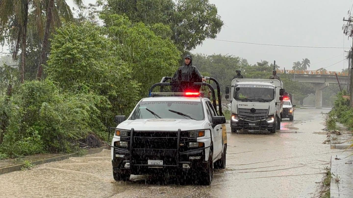Despliegue de auxilio en Acapulco: Guardia Nacional intensifica labores preventivas tras las lluvias