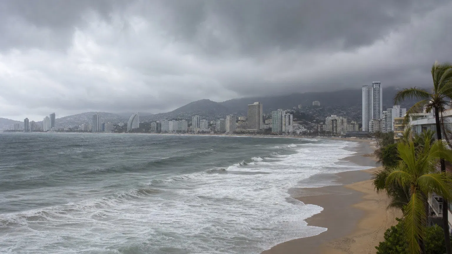 Pronostican lluvias y rachas de viento en Guerrero; Protección Civil mantiene vigilancia de sistemas meteorológicos