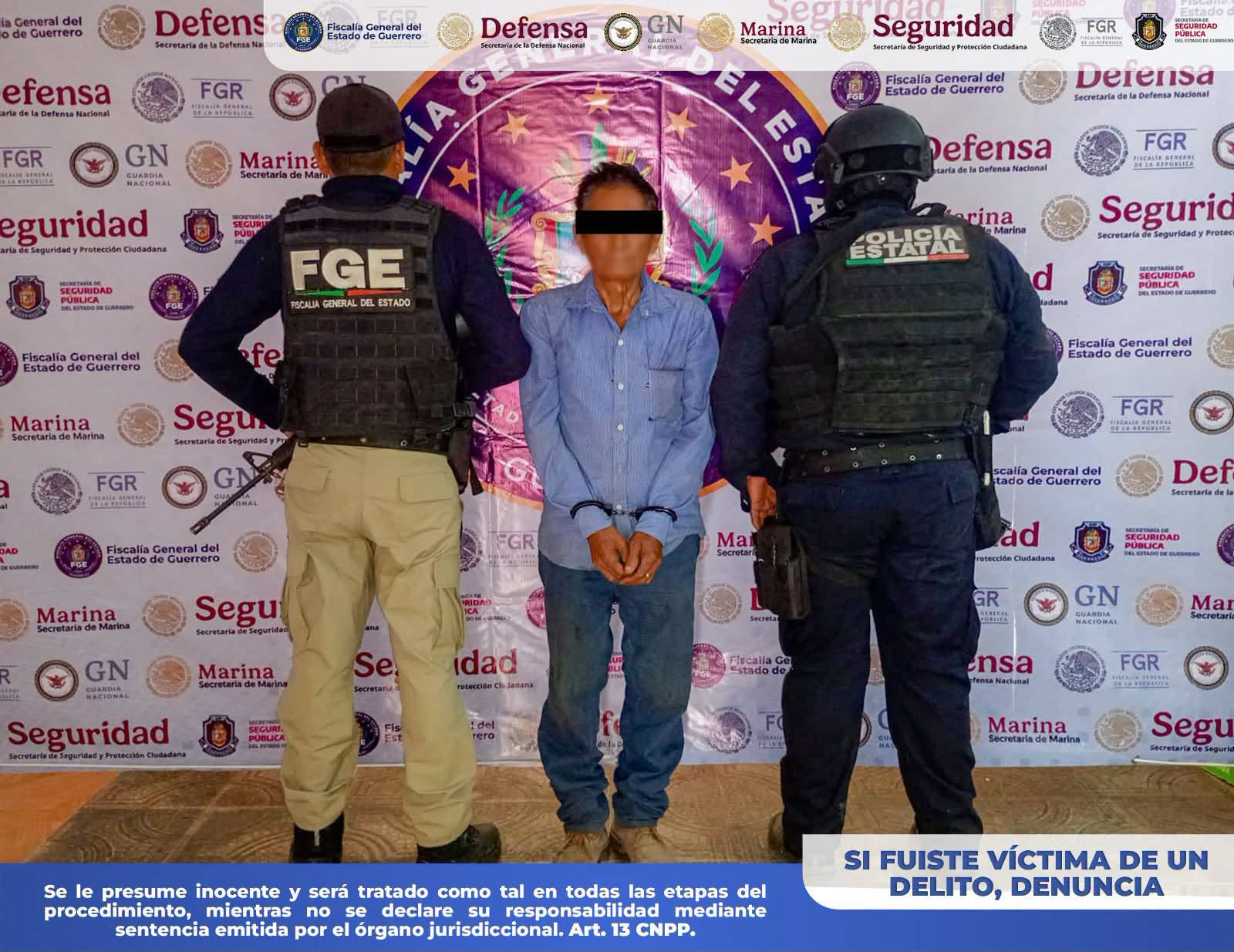 Fiscalía de Guerrero ejecuta orden de aprehensión contra un hombre por violación equiparada en Ayutla de los Libres