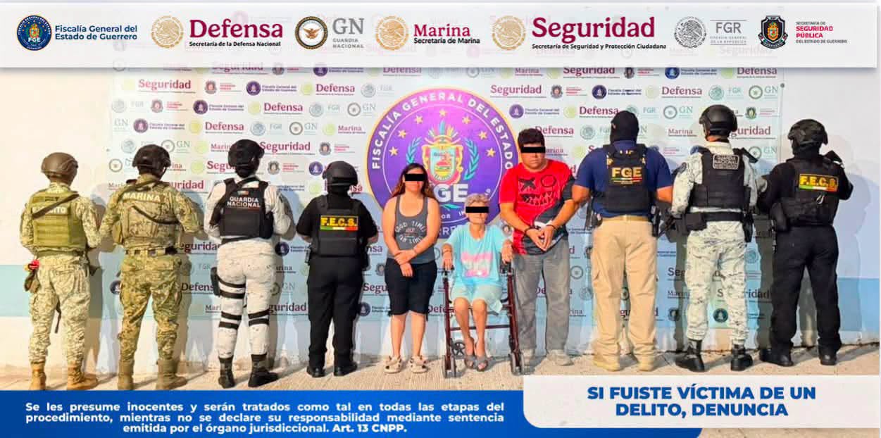 Capturan a tres presuntos implicados en secuestro exprés y robo a turista en hotel de Acapulco