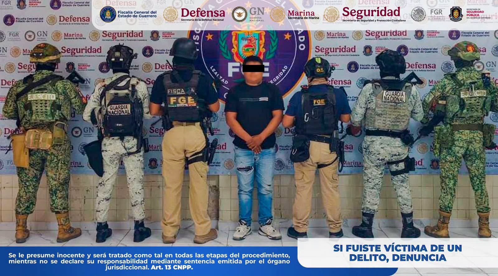 FGE cumple con orden de aprehensión contra Christopher “N” por violación agravada en Chilpancingo