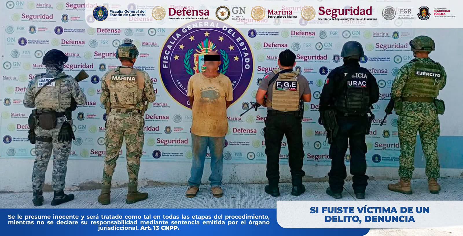 Detienen en Acapulco a Fernando “N” por su probable responsabilidad en el delito de violación equiparada agravada