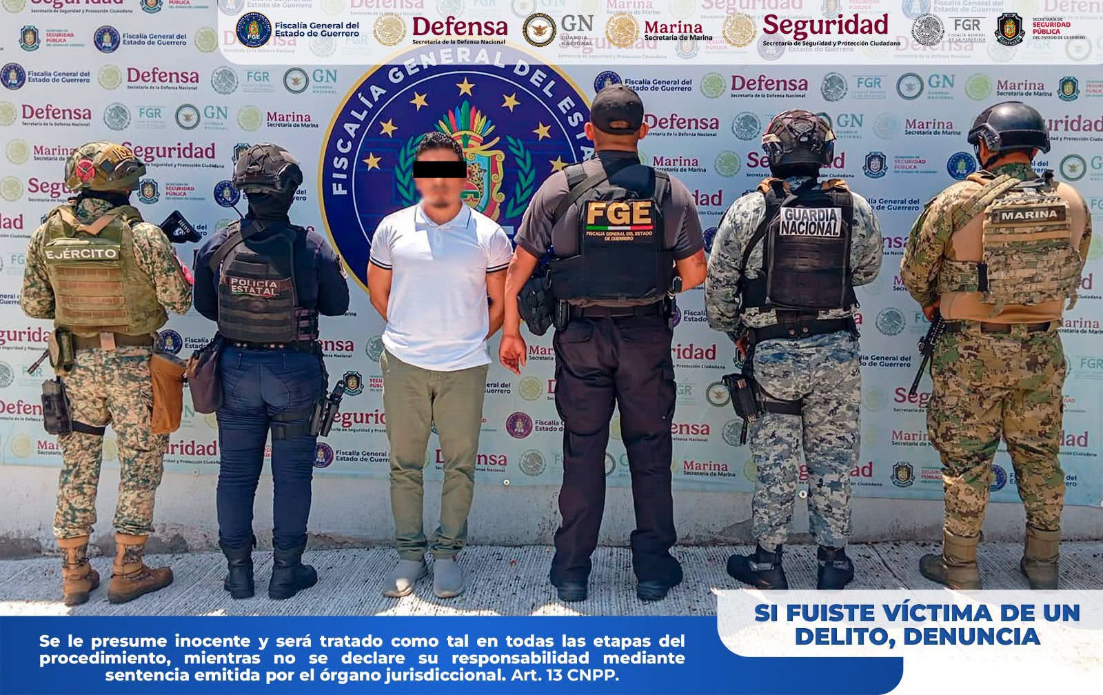 Detienen en la zona Diamante de Acapulco a Miguel “N”, presunto integrante de “Los Amarillos”, por homicidio calificado