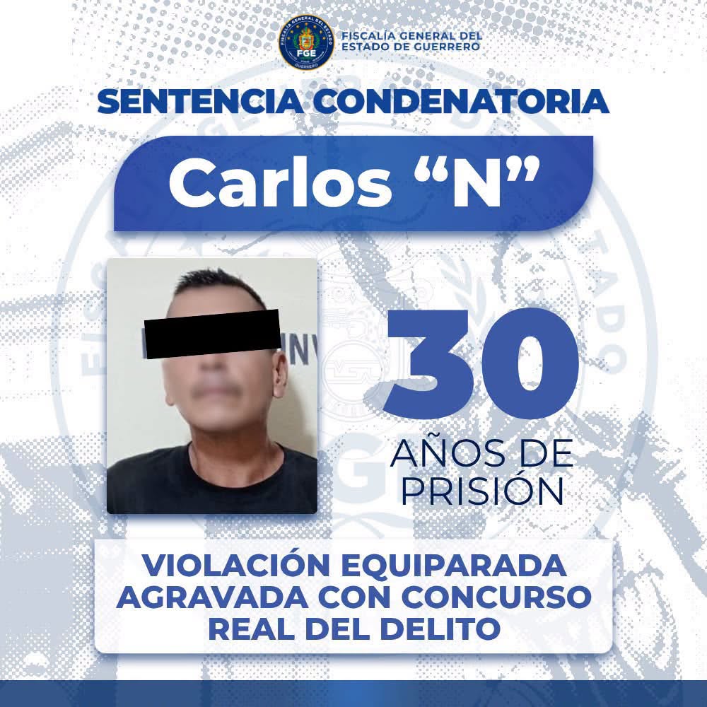 Sentencian a 30 años de prisión a hombre por violación agravada en Atoyac