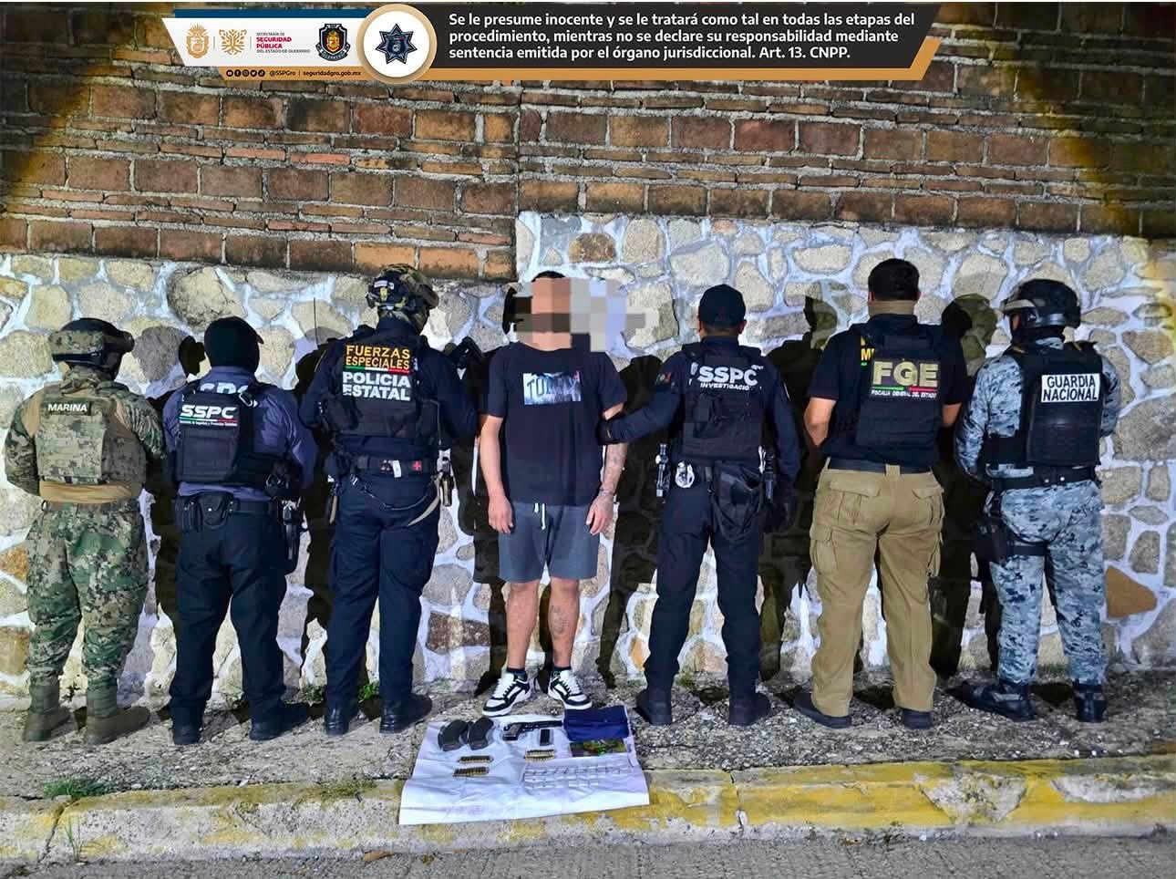 Detienen en Acapulco a presunto operador del CJNG durante operativo en el fraccionamiento Las Playas