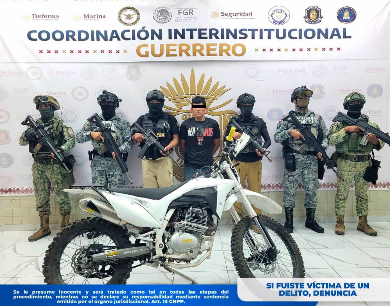Detienen a hombre acusado de robar una motocicleta a un menor en Chilpancingo