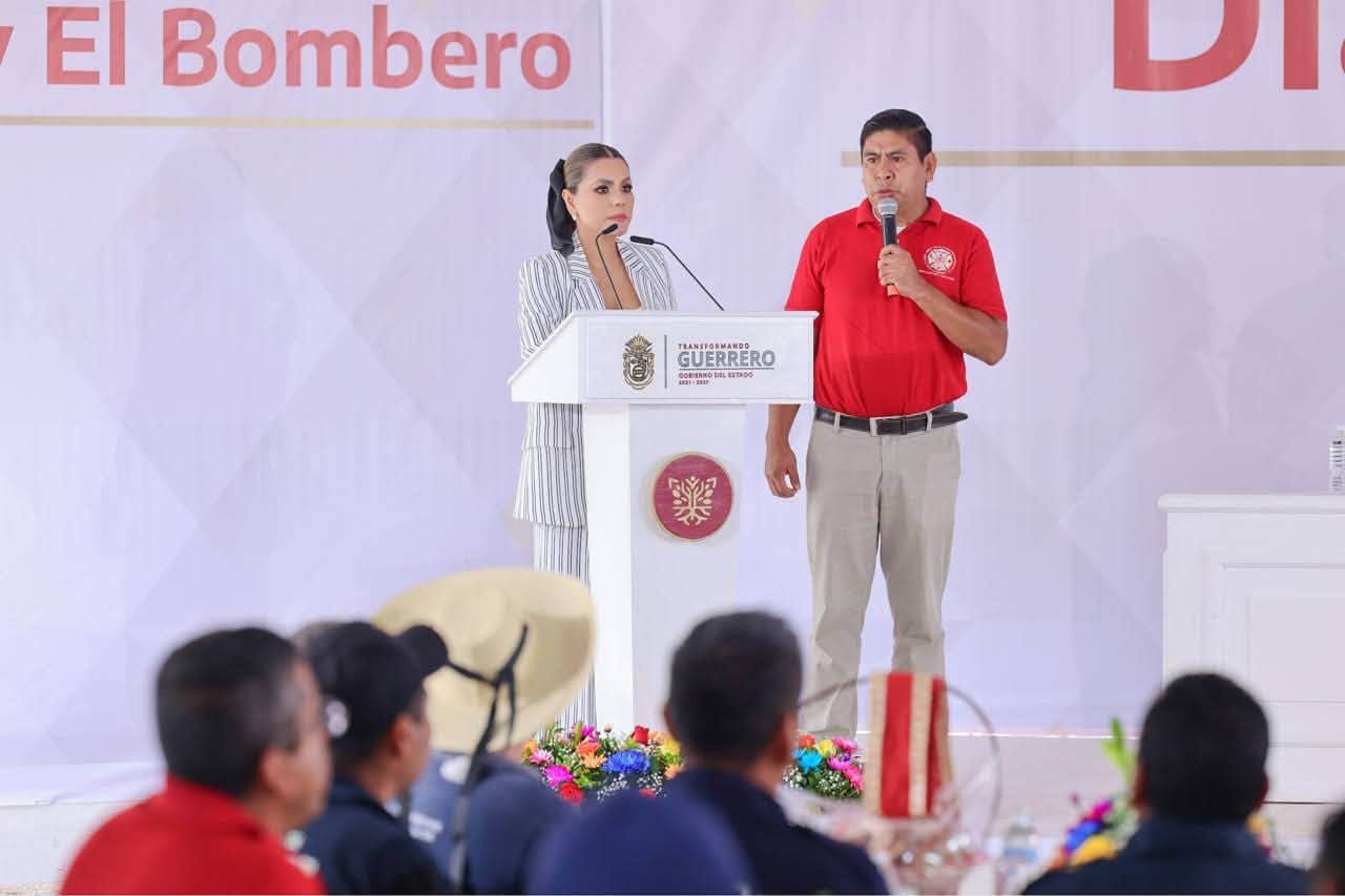 Evelyn Salgado reconoce labor de bomberos de Guerrero y refrenda respaldo a su profesionalización