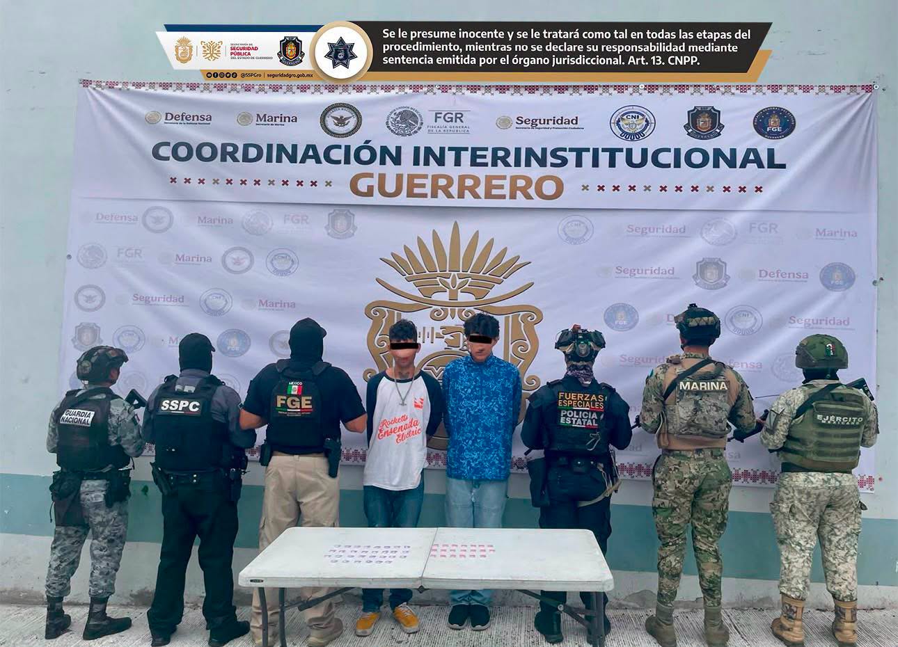 Detienen a siete personas durante operativos de seguridad en distintas colonias de Acapulco