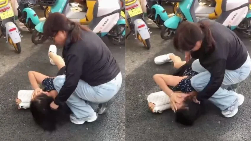 IMÁGENES FUERTES: Esposa golpea y desnuda a presunta amante de su marido en plena calle; video causa indignación y se vuelve viral