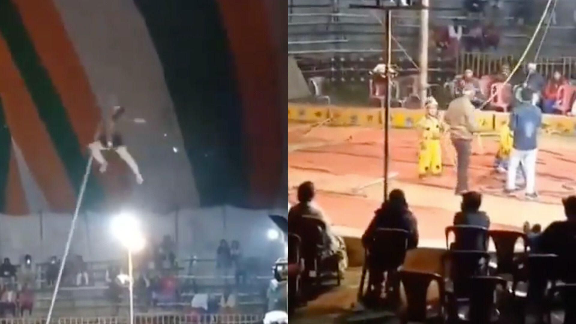 IMÁGENES FUERTES: Acróbata muere ahorcada en plena función de circo; video viral conmociona a todo internet
