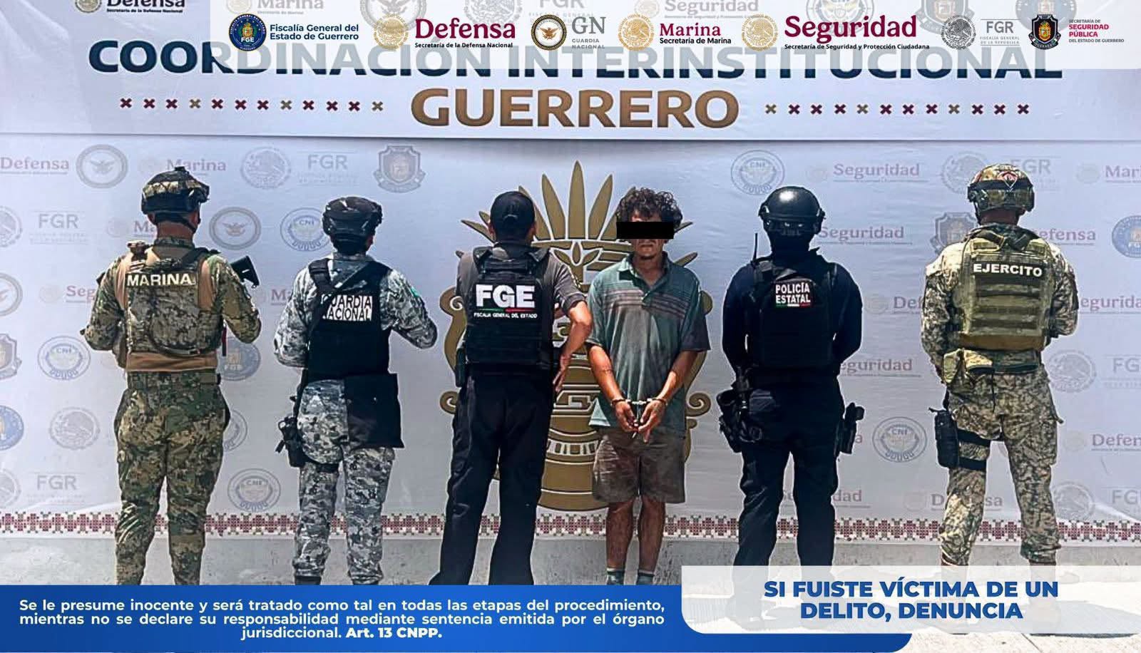 Detienen a Ernesto “N” por presunto homicidio de una mujer en Acapulco