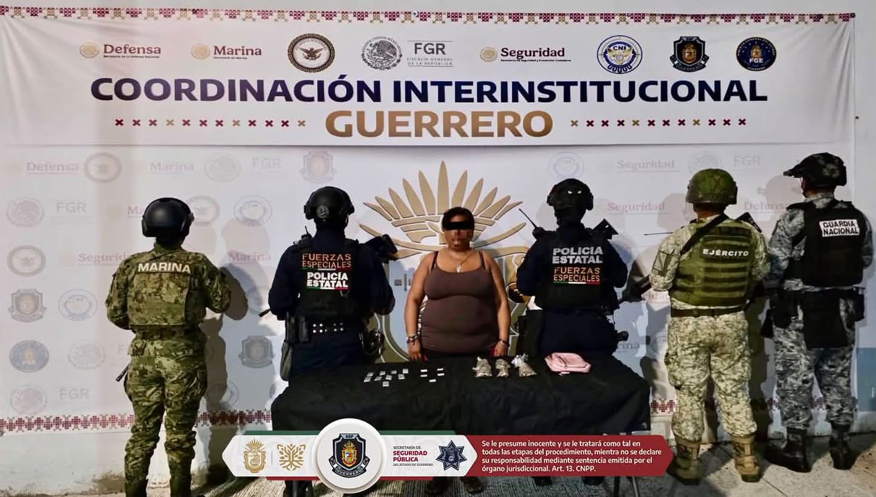 Detienen a cuatro personas y aseguran presunta droga durante operativos en Acapulco