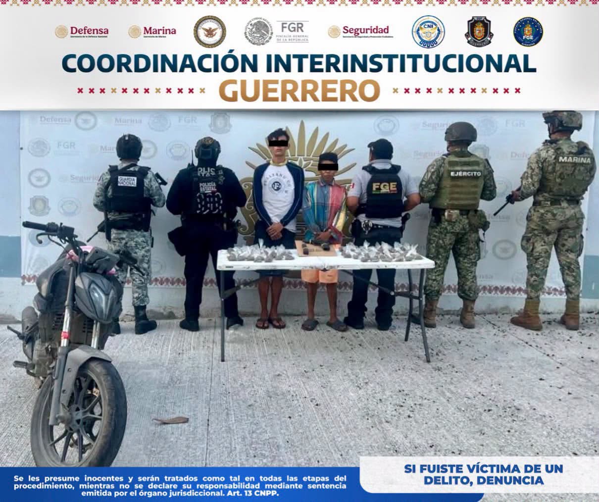 Detienen a dos hombres y un adolescente en Acapulco; FGE los vincula presuntamente con Los Rusos