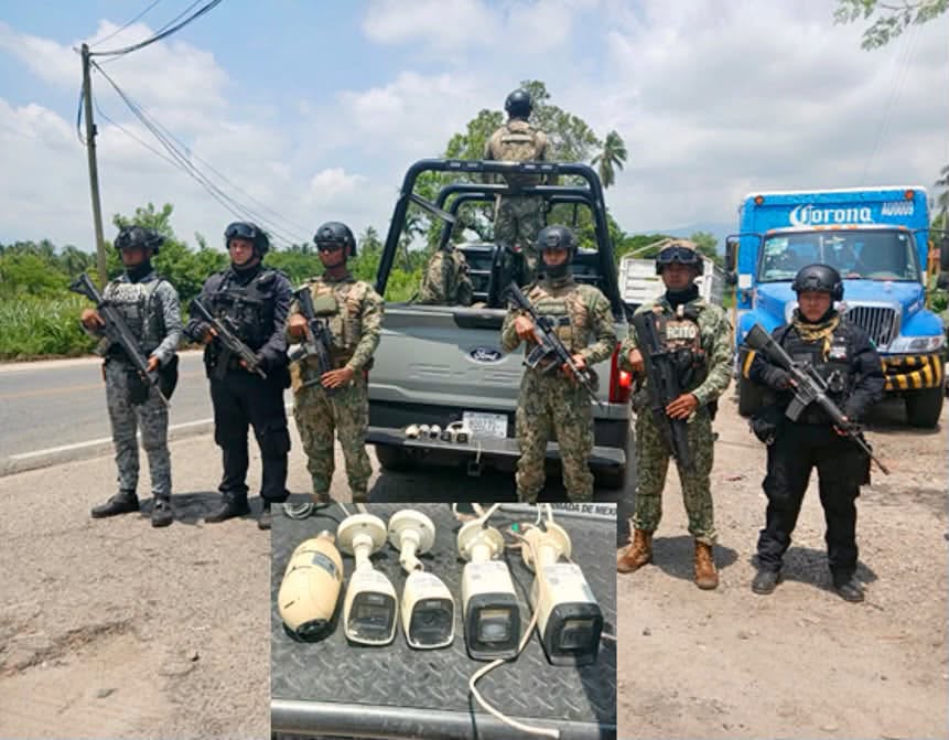 Retiran 16 cámaras de videovigilancia instaladas irregularmente en municipios de la Costa Grande de Guerrero